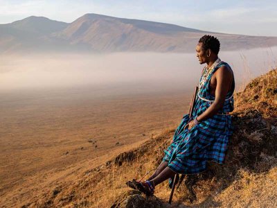 Masai Warrior at Ngorongoro Crater