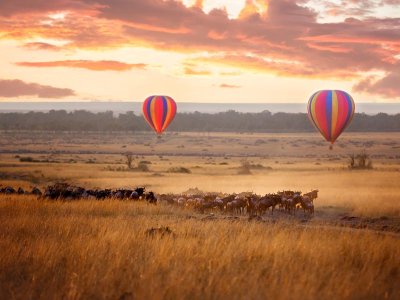 Hot Air Balloons over the Mara
