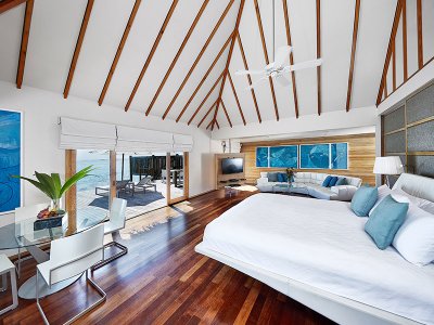 Conrad Maldives Water Villa Bedroom