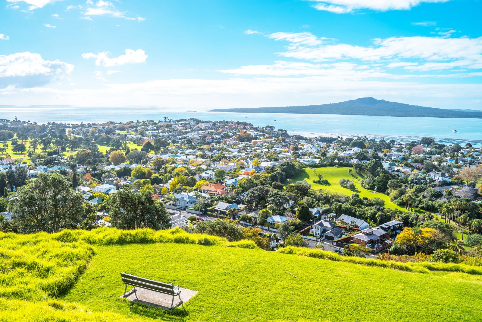 views of Auckland city, the Hauraki Gulf, Rangitoto IslanD